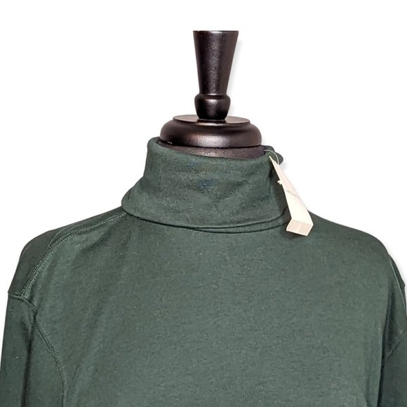 NWT Croft & Barrow Dark Green Turtleneck Top Size XL - Picture 2 of 11